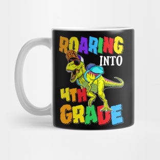 Roaring Into 4th Grade Dinosaur Back To School Mug